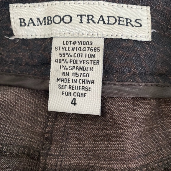 Animal Print Pants Size 4 Distressed Brown By Bamboo Traders - Picture 6 of 6